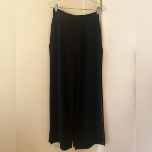 Ashlee Black Wide Leg Organza Overlay Women's Pants